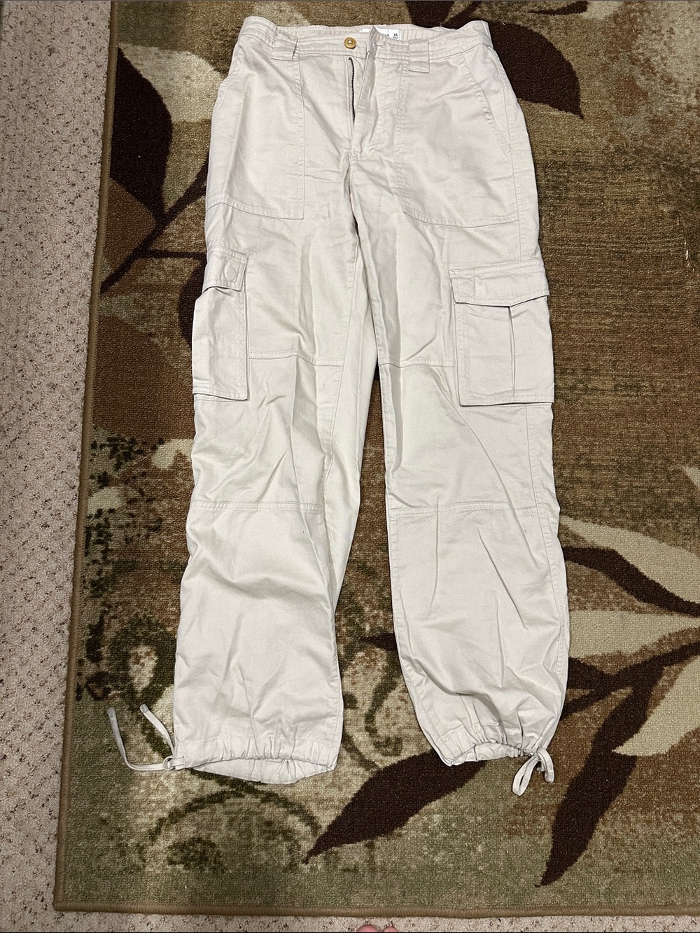 Abercrombie & Fitch Cream Casual Cargo Pants